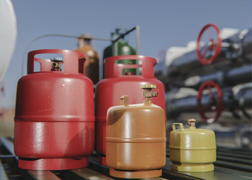 3d rendering gas cylinder